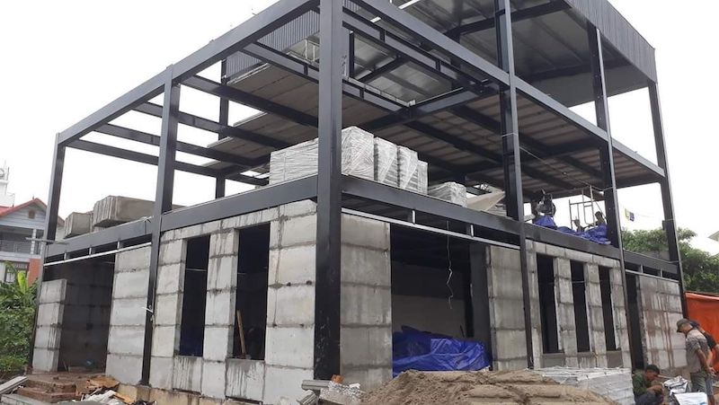 Thi công nhà kết cấu thép